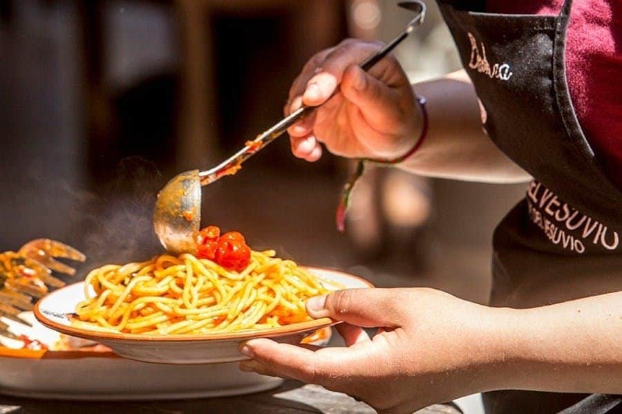 Tasting typical dishes