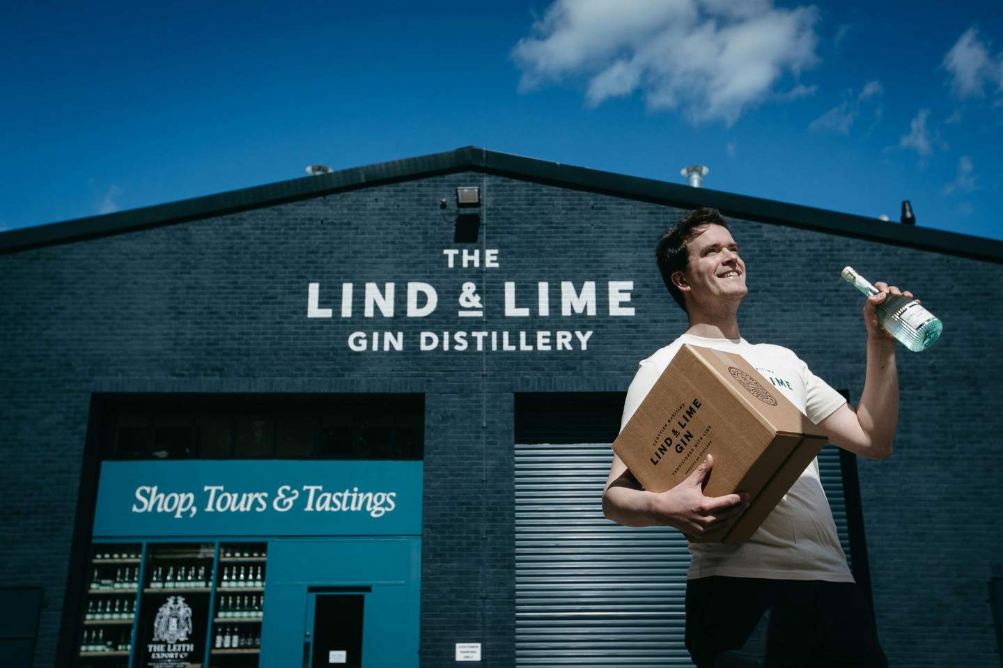 Co-founder Ian outside our Lind & Lime Gin Distillery