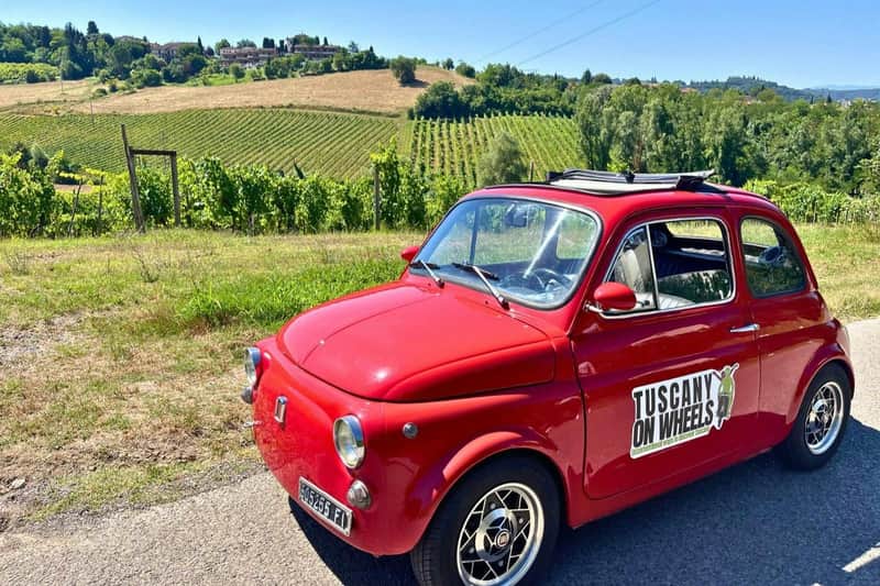 Chianti: Vintage Fiat 500 Private Tour + Transfers + Wine Tasting
